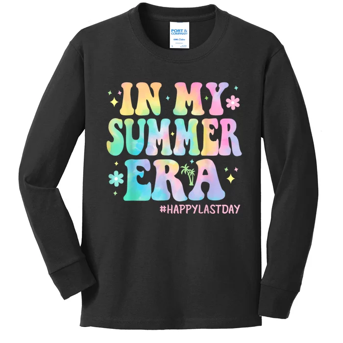 Tie Dye In My Summer Era Last Day Of School Teacher Summer Kids Long Sleeve Shirt