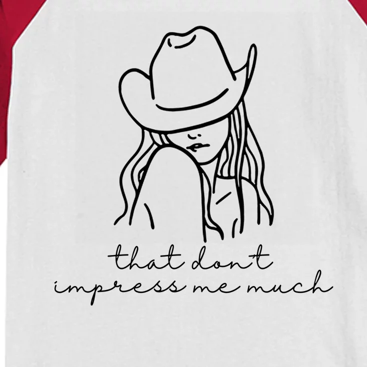 That Dont Impress Me Much Country Girl Kids Colorblock Raglan Jersey