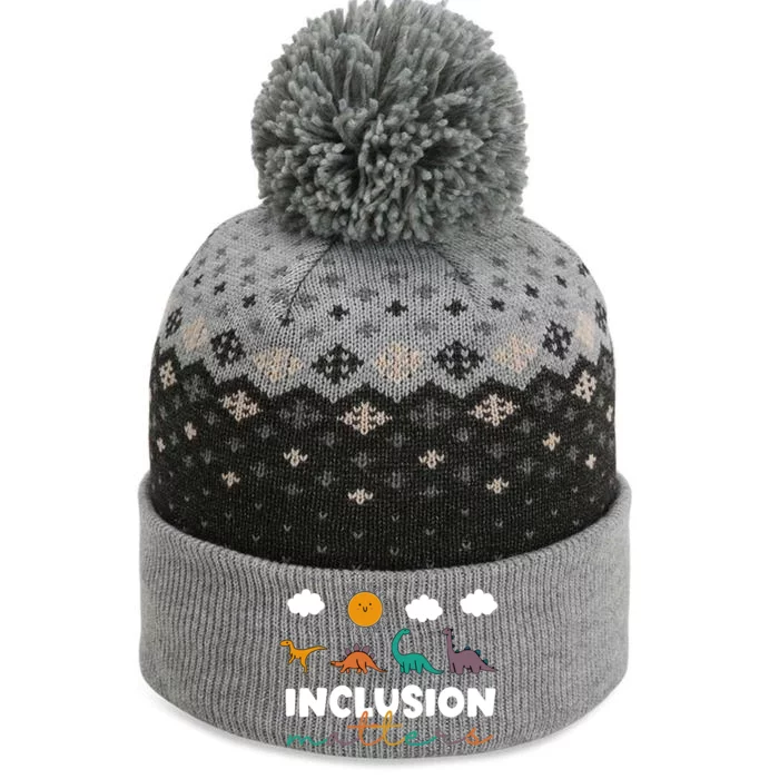 TRex Dinosaur Inclusion Matters Special Education Teacher The Baniff Cuffed Pom Beanie