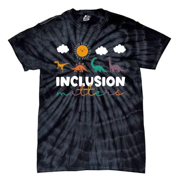 TRex Dinosaur Inclusion Matters Special Education Teacher Tie-Dye T-Shirt