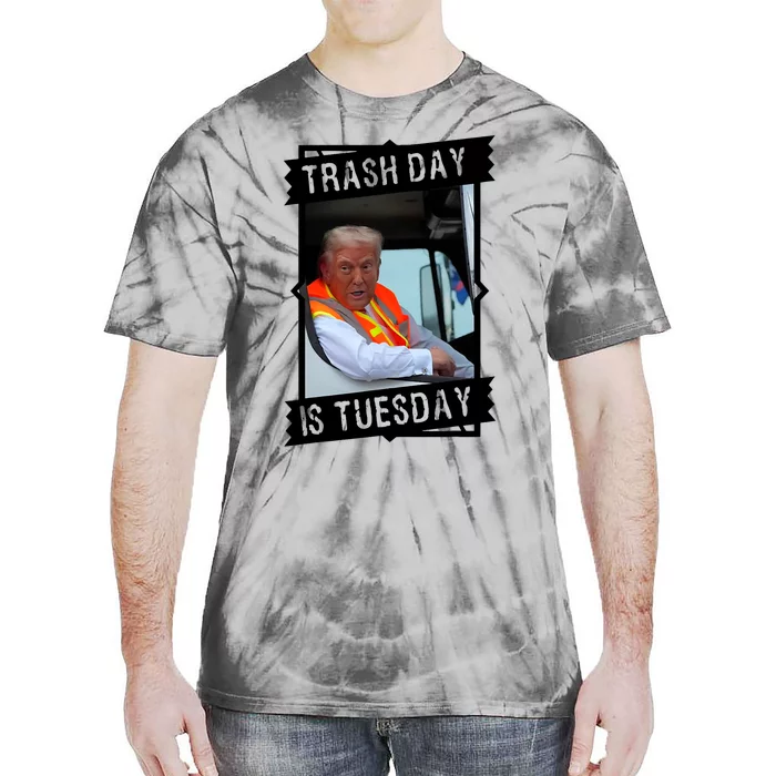 Trash Day Is Tuesday Trump Garbage Truck Love America Tie-Dye T-Shirt