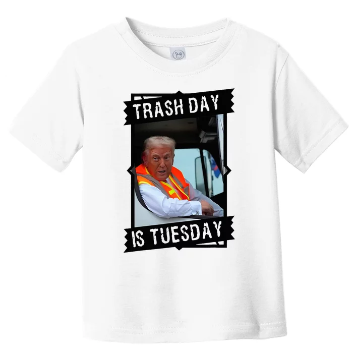 Trash Day Is Tuesday Trump Garbage Truck Love America Toddler T-Shirt