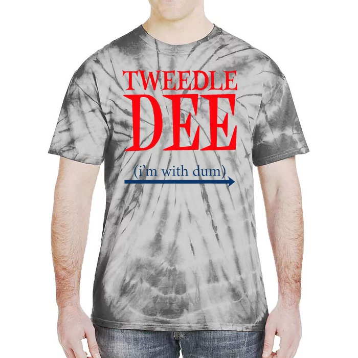 Tweedle Dee IM With Dum Lazy Couple Halloween Tie-Dye T-Shirt