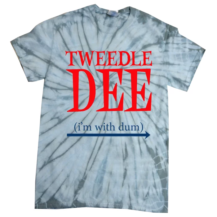 Tweedle Dee IM With Dum Lazy Couple Halloween Tie-Dye T-Shirt