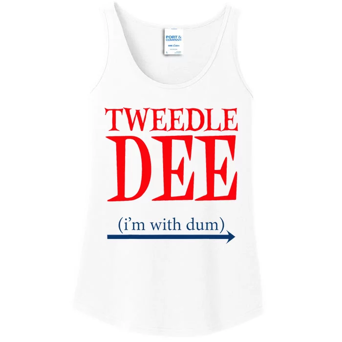 Tweedle Dee IM With Dum Lazy Couple Halloween Ladies Essential Tank