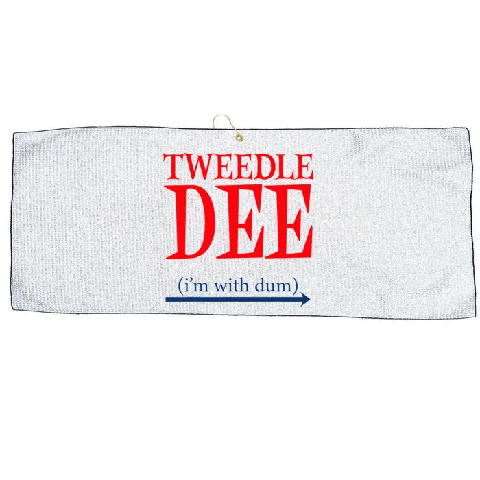 Tweedle Dee IM With Dum Lazy Couple Halloween Large Microfiber Waffle Golf Towel