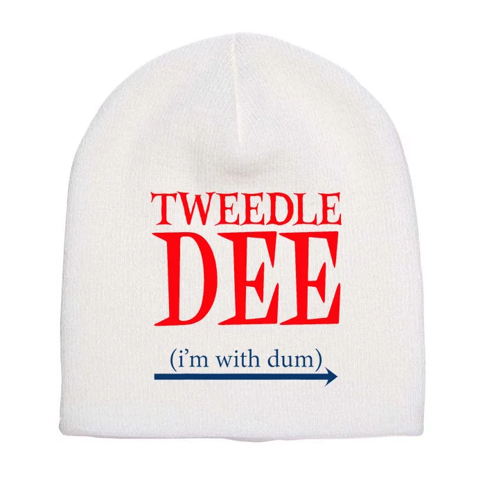 Tweedle Dee IM With Dum Lazy Couple Halloween Short Acrylic Beanie