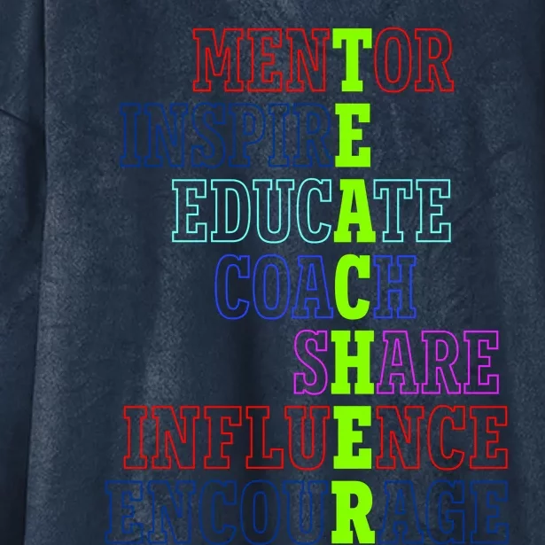 Teacher Definition Inspirational Hooded Wearable Blanket