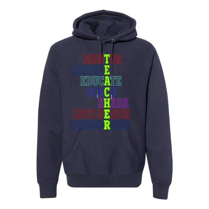 Teacher Definition Inspirational Premium Hoodie