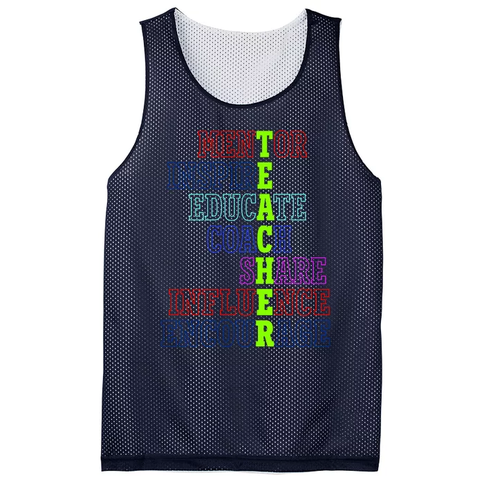 Teacher Definition Inspirational Mesh Reversible Basketball Jersey Tank