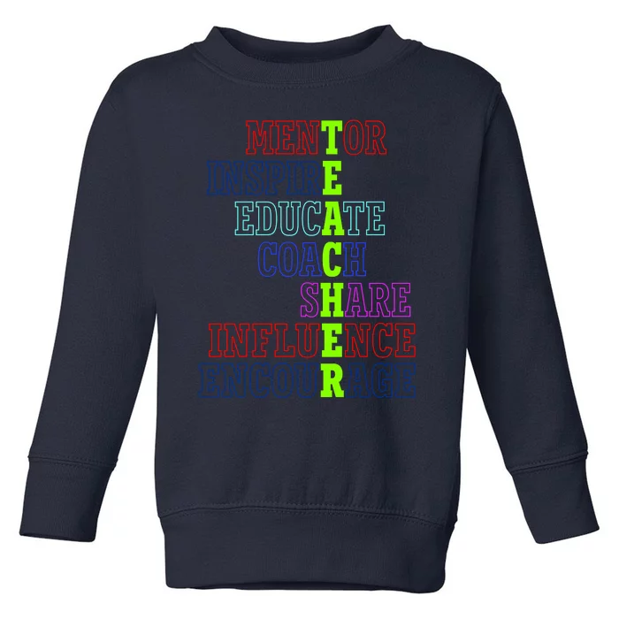 Teacher Definition Inspirational Toddler Sweatshirt