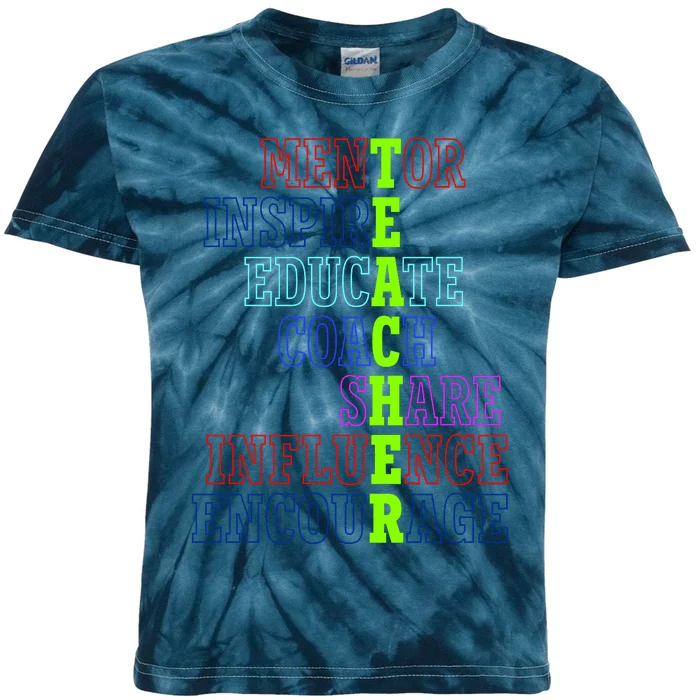 Teacher Definition Inspirational Kids Tie-Dye T-Shirt