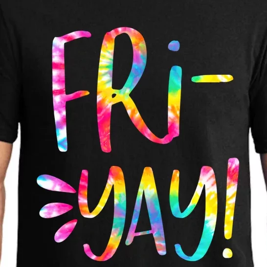 Tie Dye It's Fricool Giftyay Meaningful Gift Funny Teachers Mom Friday Weekend G Pajama Set