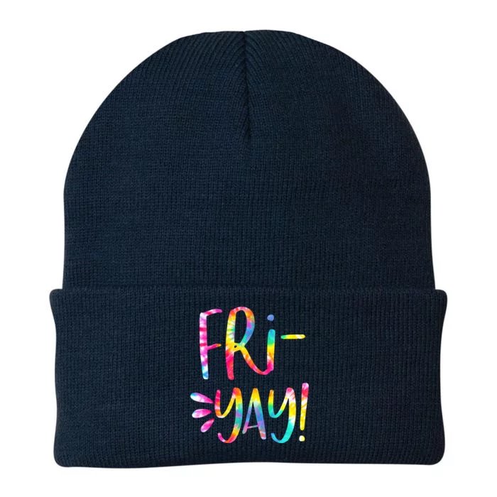 Tie Dye It's Fricool Giftyay Meaningful Gift Funny Teachers Mom Friday Weekend G Knit Cap Winter Beanie