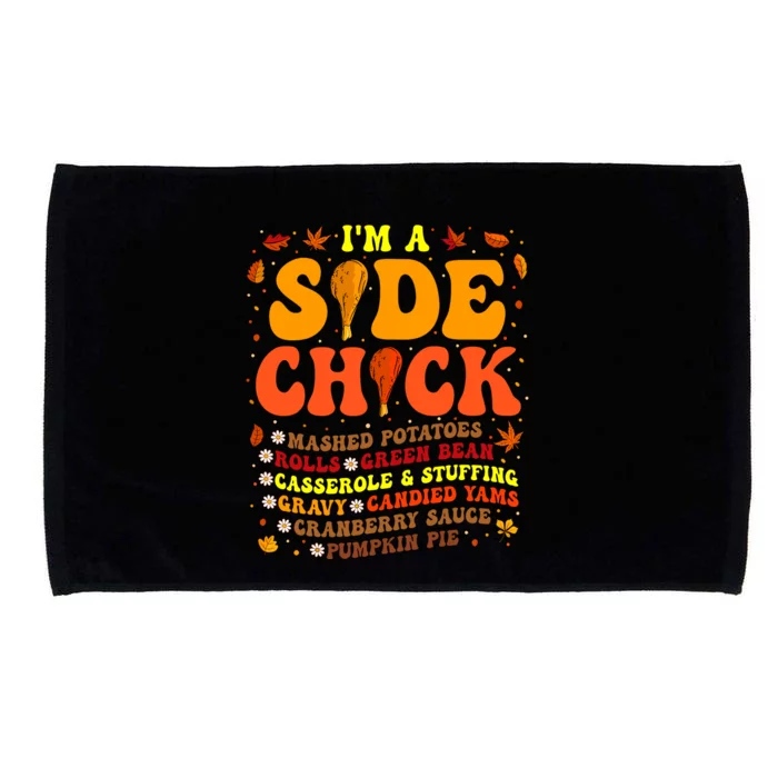 Thanksgiving Day IM A Side Chick Funny Turkey Leg Autumn Microfiber Hand Towel