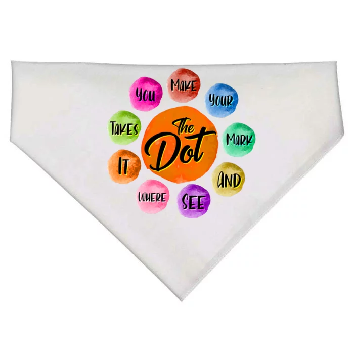 The DOT International Dot Day USA-Made Doggie Bandana