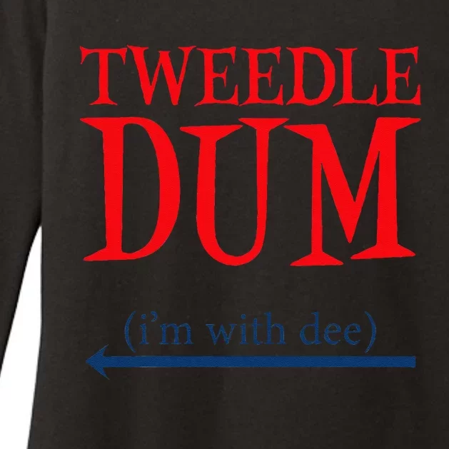 Tweedle Dum IM With Dee Lazy Couple Halloween Costumes Womens CVC Long Sleeve Shirt