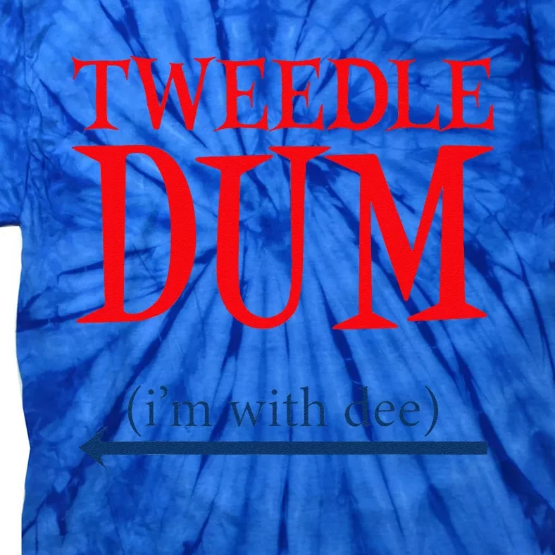 Tweedle Dum IM With Dee Lazy Couple Halloween Costumes Tie-Dye T-Shirt