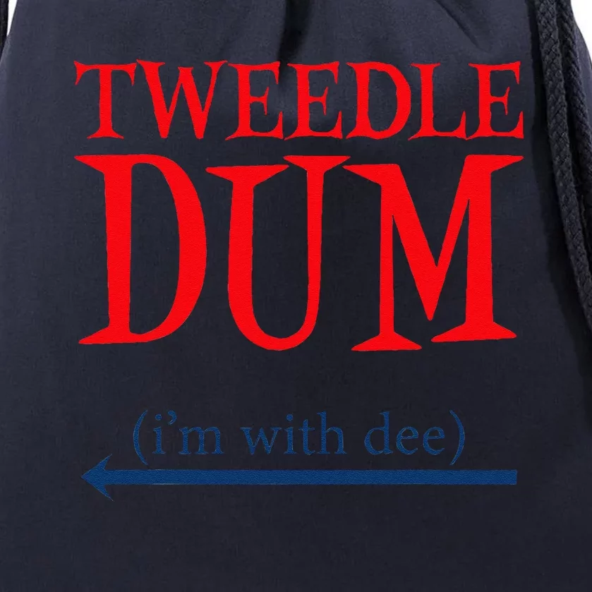 Tweedle Dum IM With Dee Lazy Couple Halloween Costumes Drawstring Bag