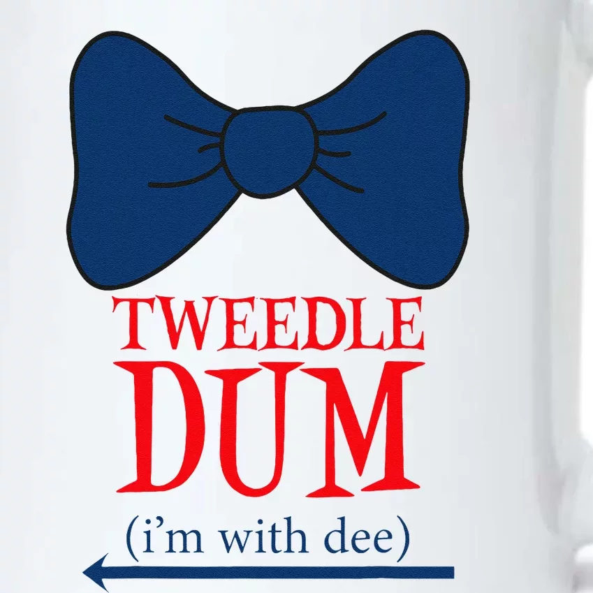 Tweedle Dum IM With Dee Lazy Couple Halloween Costumes Black Color Changing Mug