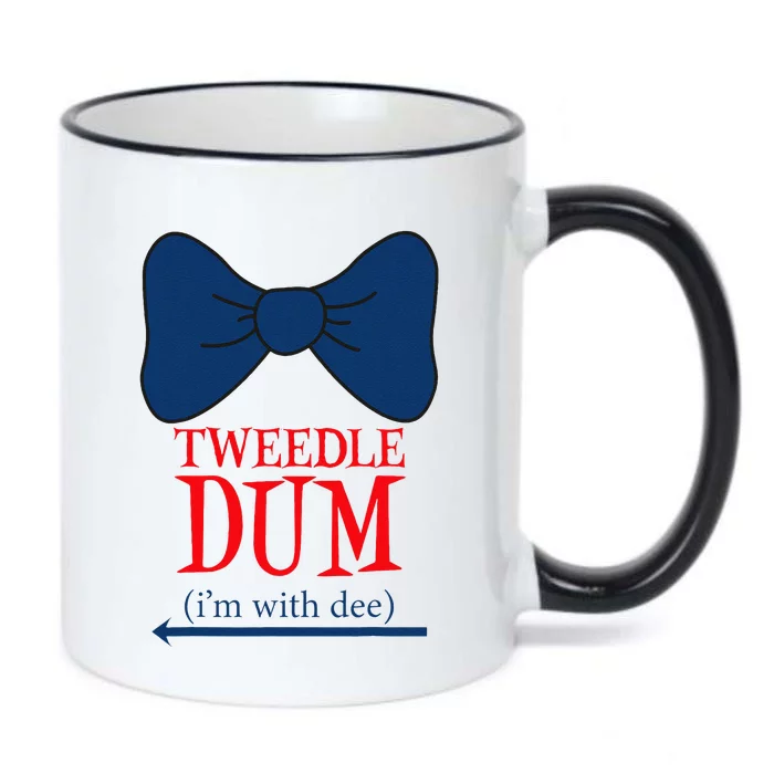 Tweedle Dum IM With Dee Lazy Couple Halloween Costumes Black Color Changing Mug