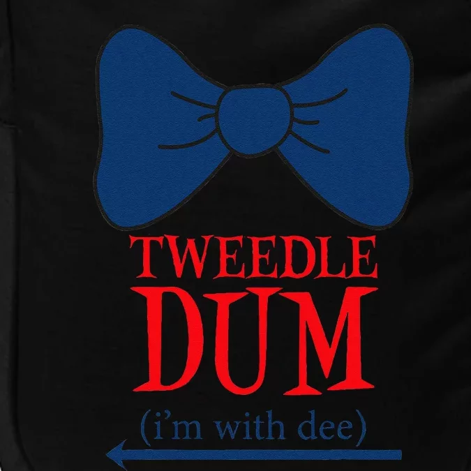 Tweedle Dum IM With Dee Lazy Couple Halloween Costumes Impact Tech Backpack