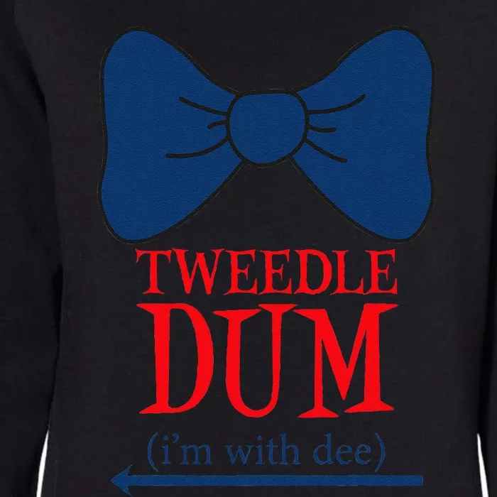 Tweedle Dum IM With Dee Lazy Couple Halloween Costumes Womens California Wash Sweatshirt