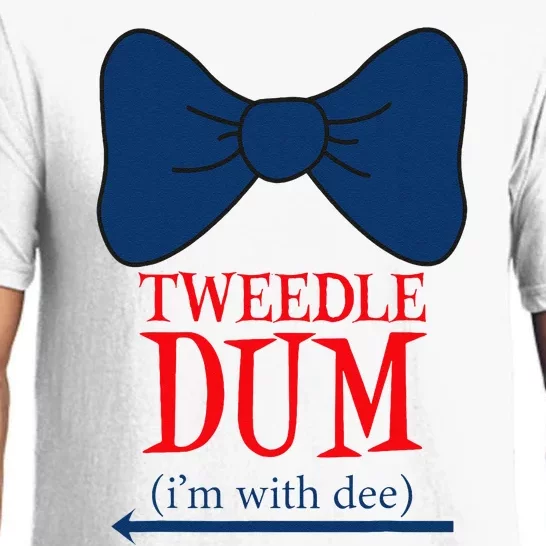 Tweedle Dum IM With Dee Lazy Couple Halloween Costumes Pajama Set