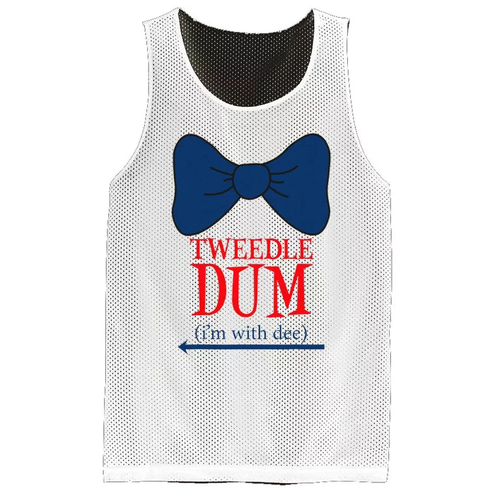 Tweedle Dum IM With Dee Lazy Couple Halloween Costumes Mesh Reversible Basketball Jersey Tank