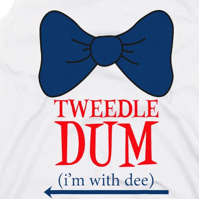 Tweedle Dum IM With Dee Lazy Couple Halloween Costumes Tank Top