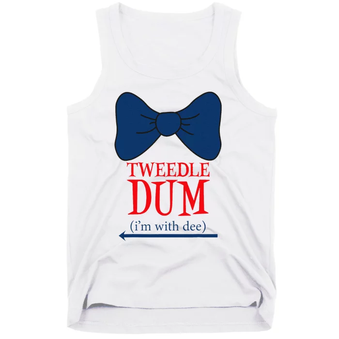 Tweedle Dum IM With Dee Lazy Couple Halloween Costumes Tank Top