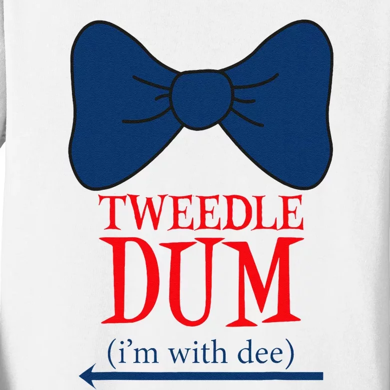 Tweedle Dum IM With Dee Lazy Couple Halloween Costumes Kids Long Sleeve Shirt