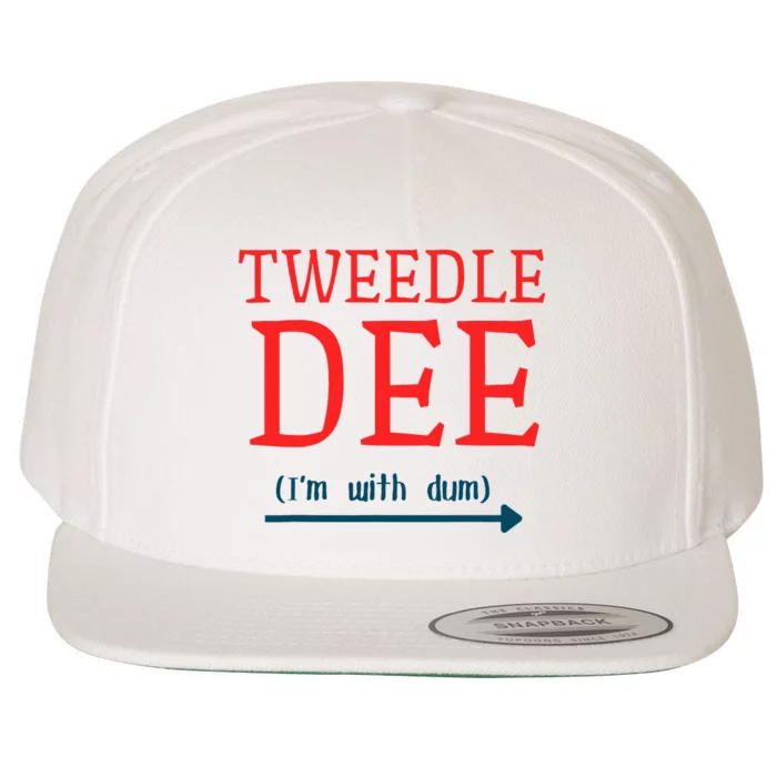 Tweedle Dee IM With Dum Couple & Friends Funny Lazy Costume Wool Snapback Cap