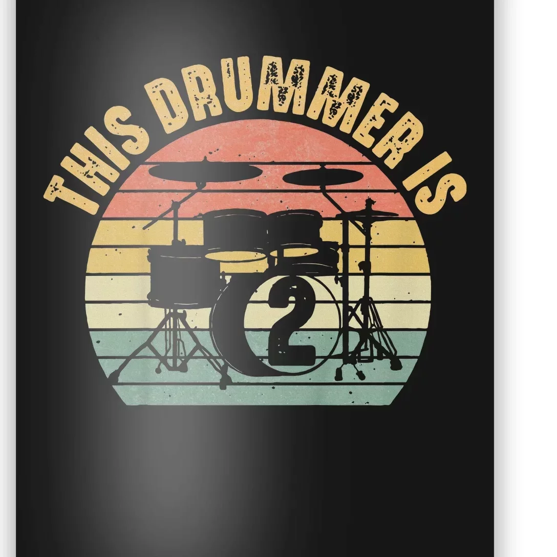 This Drummer Is 2nd Birthday Drum Set Drumming Poster