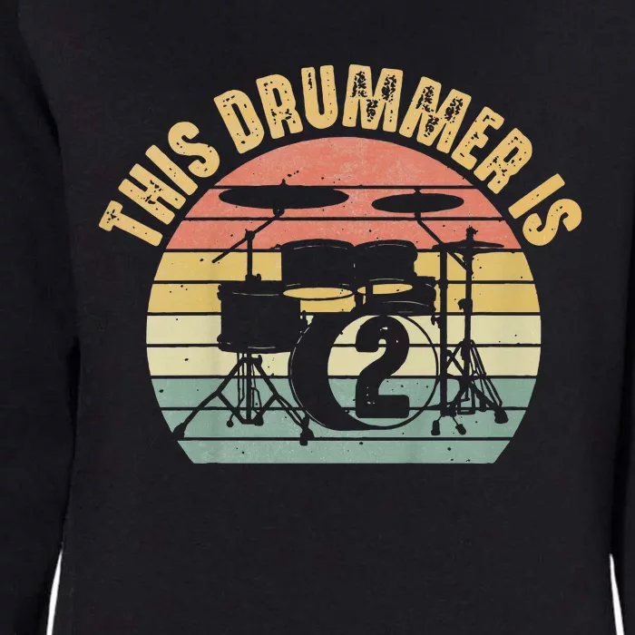 This Drummer Is 2nd Birthday Drum Set Drumming Womens California Wash Sweatshirt