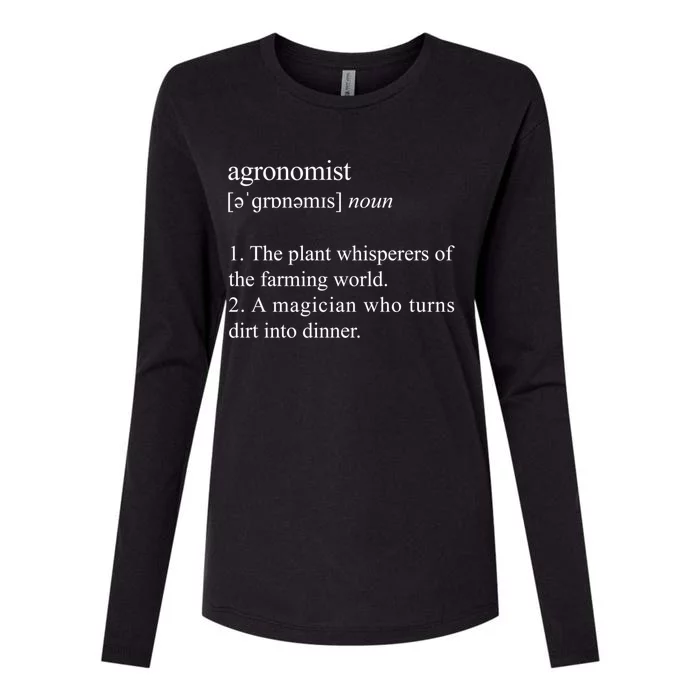 Turn Dirt Into Dinner Agronomist Definition Cool Gift Womens Cotton Relaxed Long Sleeve T-Shirt