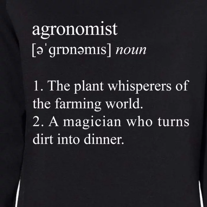 Turn Dirt Into Dinner Agronomist Definition Cool Gift Womens California Wash Sweatshirt