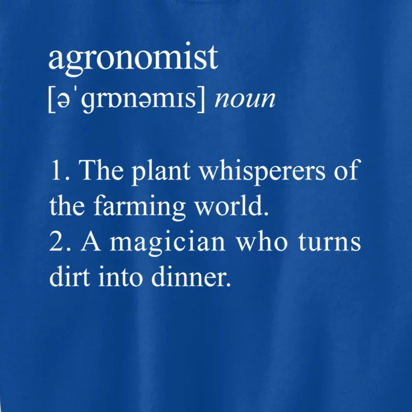 Turn Dirt Into Dinner Agronomist Definition Cool Gift Kids Sweatshirt