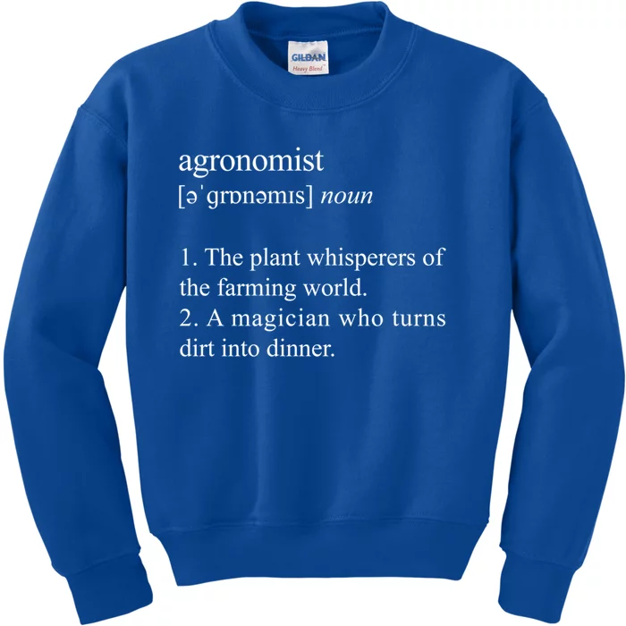 Turn Dirt Into Dinner Agronomist Definition Cool Gift Kids Sweatshirt