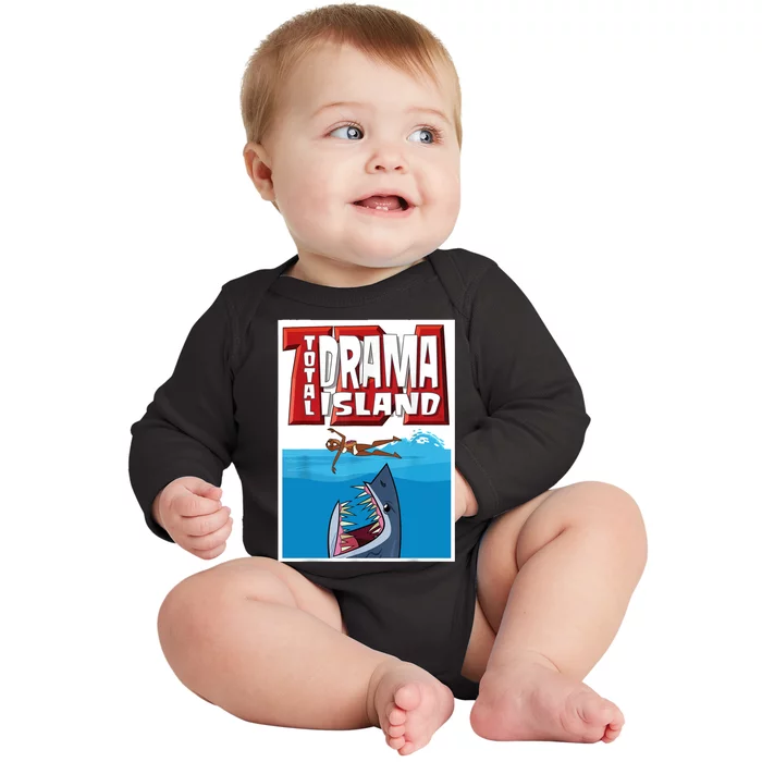 Total Drama Island Shark Logo Baby Long Sleeve Bodysuit