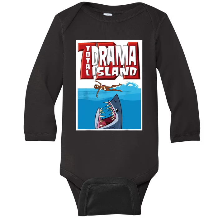 Total Drama Island Shark Logo Baby Long Sleeve Bodysuit