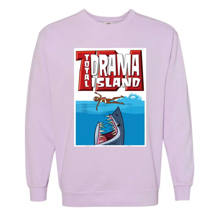 Total Drama Island Shark Logo Garment-Dyed Sweatshirt