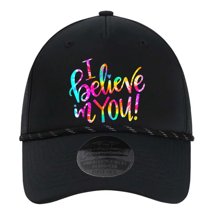 Tie Dye I Believe In You Teacher Testing Day Gift Performance The Dyno Cap