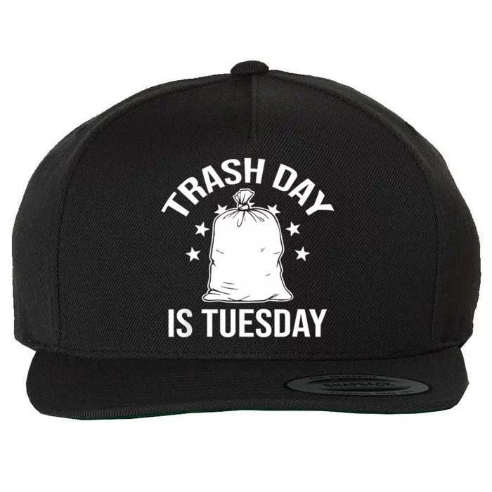 Trash Day Is Tuesday Trump Garbage Trump Retro Trash Truck Wool Snapback Cap