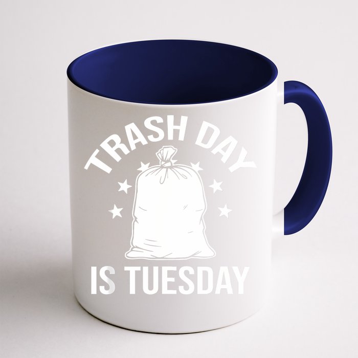 Trash Day Is Tuesday Trump Garbage Trump Retro Trash Truck Front & Back Coffee Mug