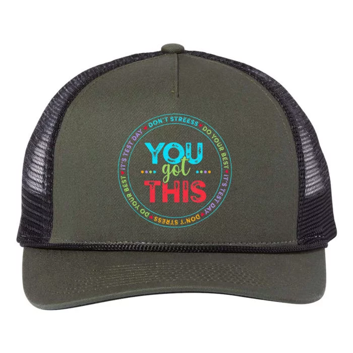 Testing Day ItS Test Day You Got This Teacher Student Retro Rope Trucker Hat Cap