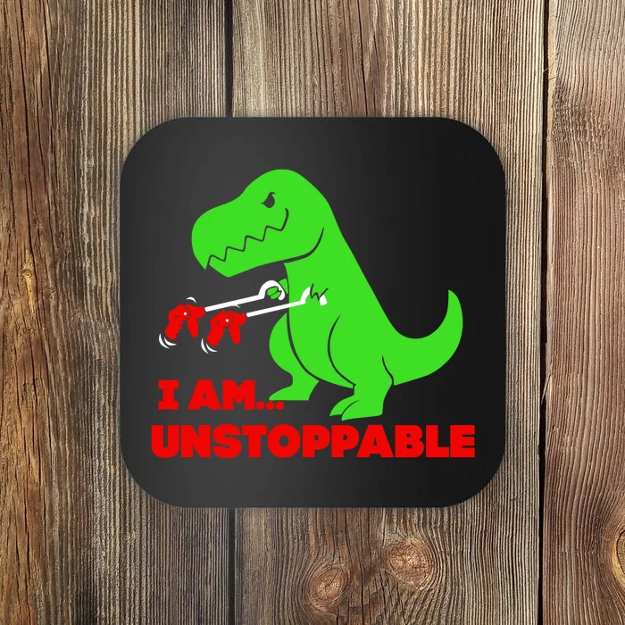 Trex Dinosaur I Am Unstoppable Gifts Xmas Coaster