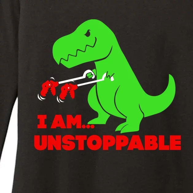 Trex Dinosaur I Am Unstoppable Gifts Xmas Womens CVC Long Sleeve Shirt