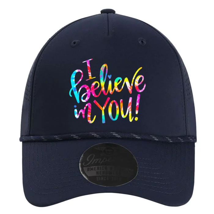 Tie Dye I Believe In You Teacher Testing Day Gift Performance The Dyno Cap