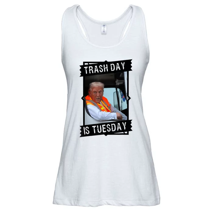 Trash Day Is Tuesday Love America Ladies Essential Flowy Tank